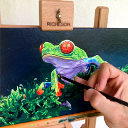 Arsen Art Studio - Frog Commander NFT Original Acrylic Painting