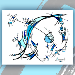 Arsen Art Studio - Dimensional Slip NFT Project - Blue