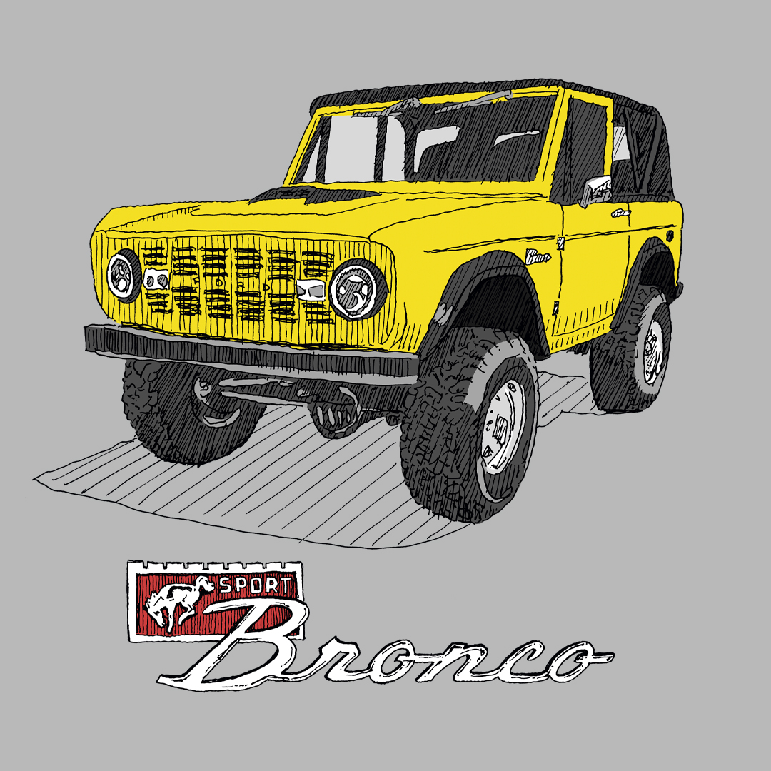 Arsen Art Studio - 1972 Ford Bronco Car Portrait