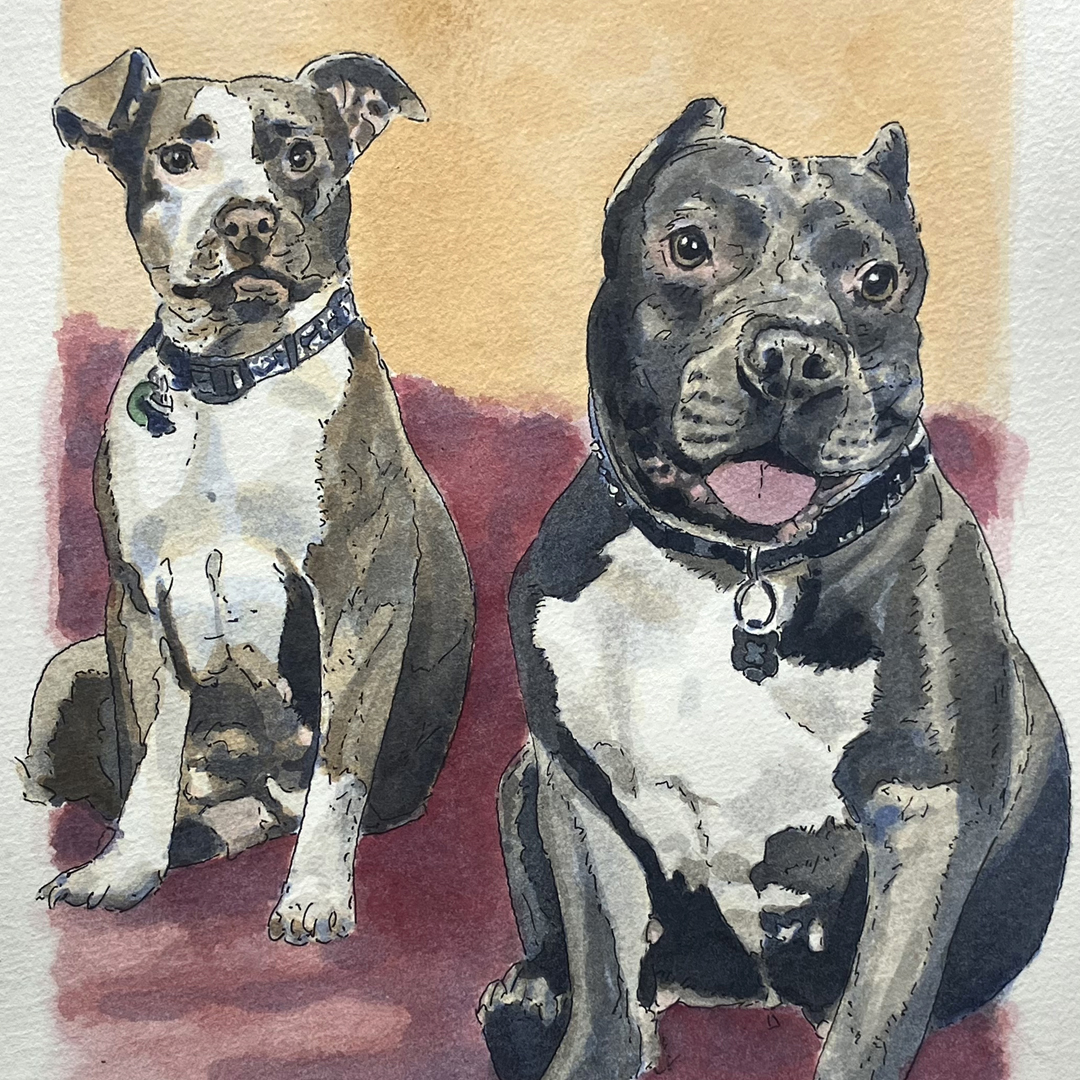Arsen Art Studio - Pet Portrait of June & Penny